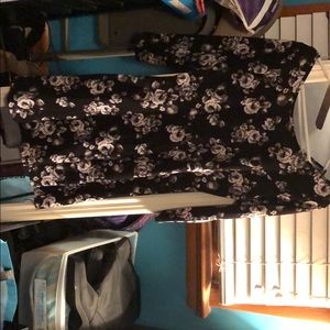 Floral print black BONGO dress